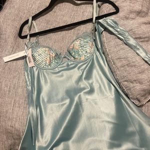 Bydee mini teal floral underwire dress